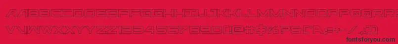 ghostclanout Font – Black Fonts on Red Background
