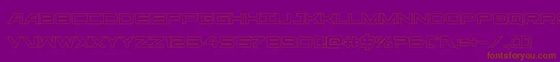 ghostclanout Font – Brown Fonts on Purple Background