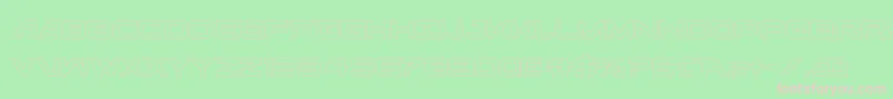 Fonte ghostclanout – fontes rosa em um fundo verde