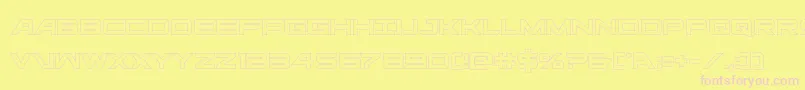 ghostclanout-fontti – vaaleanpunaiset fontit keltaisella taustalla