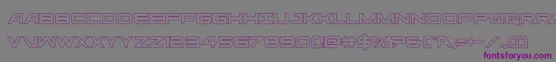 Шрифт ghostclanout – фиолетовые шрифты на сером фоне