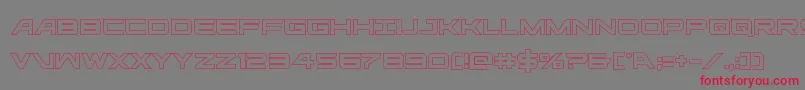 ghostclanout Font – Red Fonts on Gray Background