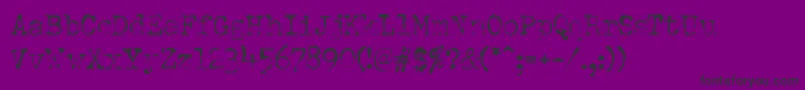 DumboldtypewriterLight-Schriftart – Schwarze Schriften auf violettem Hintergrund