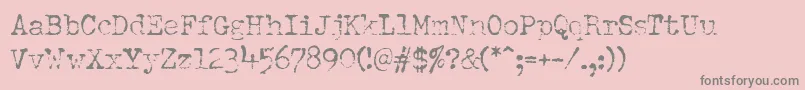 DumboldtypewriterLight Font – Gray Fonts on Pink Background