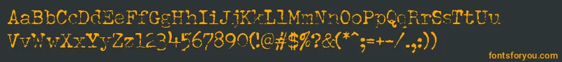 Шрифт DumboldtypewriterLight – оранжевые шрифты на чёрном фоне
