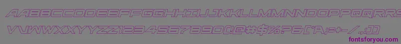 ghostclanoutital Font – Purple Fonts on Gray Background