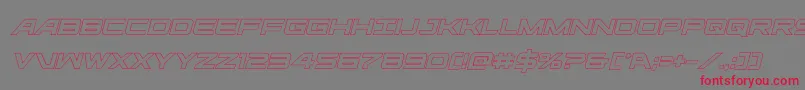 ghostclanoutital Font – Red Fonts on Gray Background