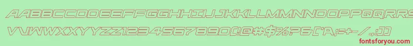 ghostclanoutital Font – Red Fonts on Green Background