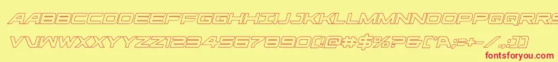 ghostclanoutital Font – Red Fonts on Yellow Background