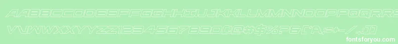 ghostclanoutital Font – White Fonts on Green Background