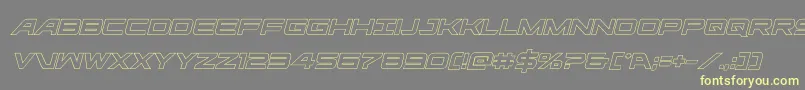 ghostclanoutital Font – Yellow Fonts on Gray Background