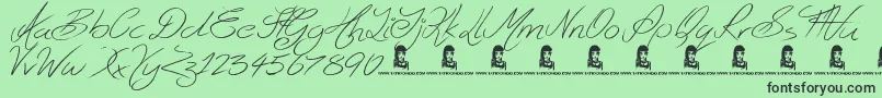 Ghosting Font – Black Fonts on Green Background