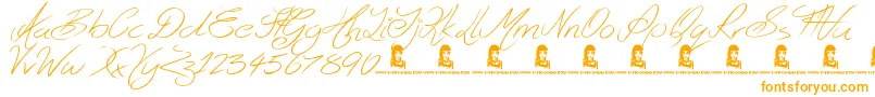 Ghosting Font – Orange Fonts on White Background