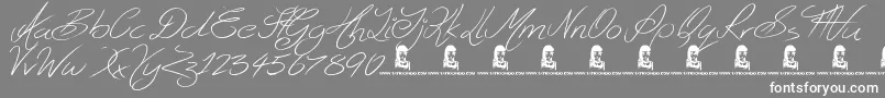 Ghosting-Schriftart – Weiße Schriften auf grauem Hintergrund