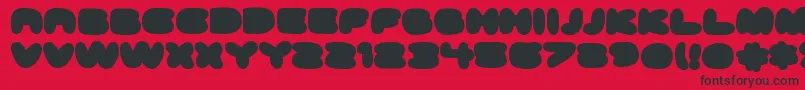 ghostmeat back Font – Black Fonts on Red Background
