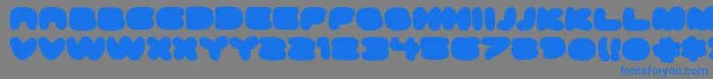 ghostmeat back Font – Blue Fonts on Gray Background