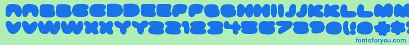 ghostmeat back Font – Blue Fonts on Green Background