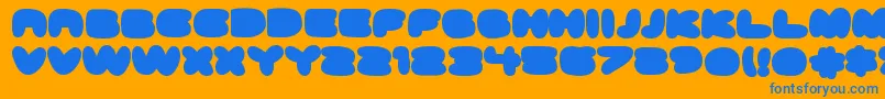 ghostmeat back Font – Blue Fonts on Orange Background