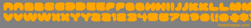 ghostmeat back Font – Orange Fonts on Gray Background