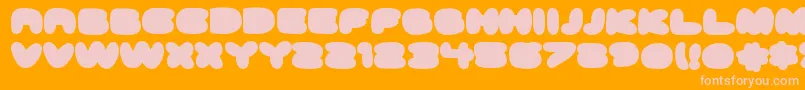 ghostmeat back Font – Pink Fonts on Orange Background