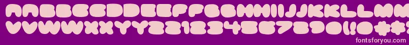 ghostmeat back Font – Pink Fonts on Purple Background