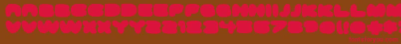 ghostmeat back Font – Red Fonts on Brown Background