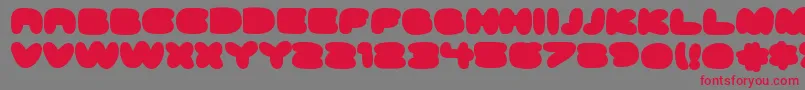 ghostmeat back Font – Red Fonts on Gray Background