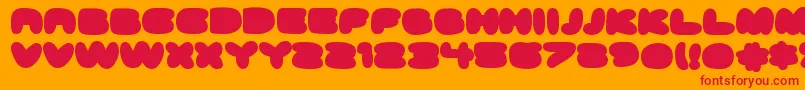 ghostmeat back Font – Red Fonts on Orange Background