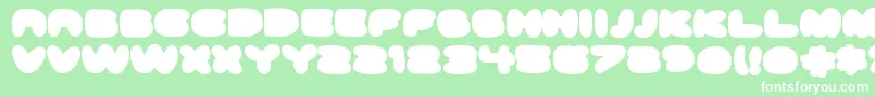 ghostmeat back Font – White Fonts on Green Background