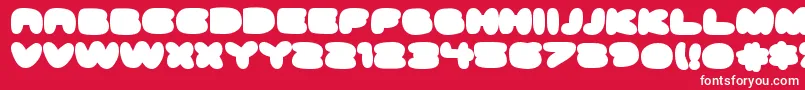 ghostmeat back Font – White Fonts on Red Background