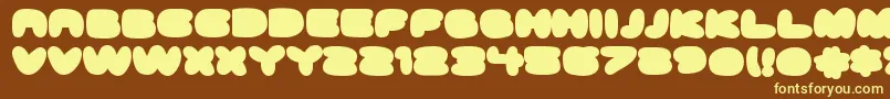ghostmeat back Font – Yellow Fonts on Brown Background
