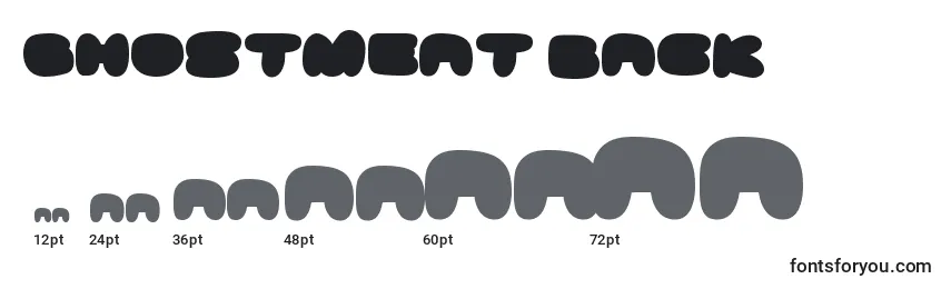 Ghostmeat back Font Sizes
