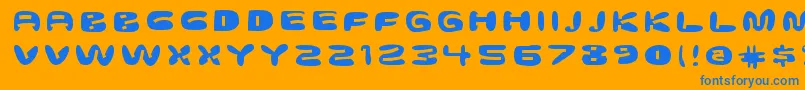 ghostmeat front Font – Blue Fonts on Orange Background