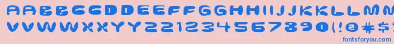 ghostmeat front Font – Blue Fonts on Pink Background