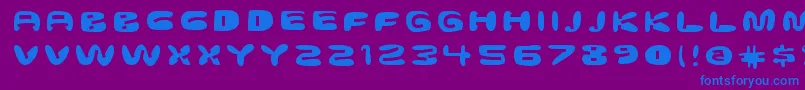 ghostmeat front Font – Blue Fonts on Purple Background