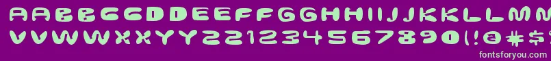 ghostmeat front Font – Green Fonts on Purple Background