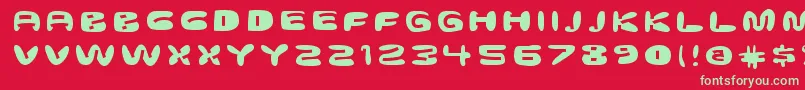 ghostmeat front Font – Green Fonts on Red Background