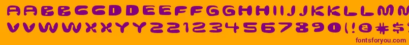 ghostmeat front Font – Purple Fonts on Orange Background