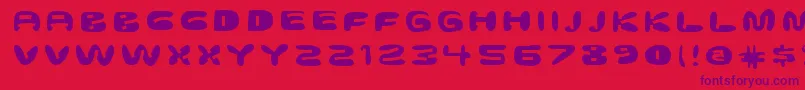 ghostmeat front Font – Purple Fonts on Red Background