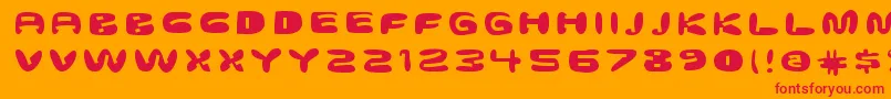 ghostmeat front Font – Red Fonts on Orange Background