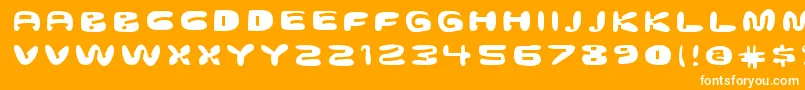 ghostmeat front Font – White Fonts on Orange Background