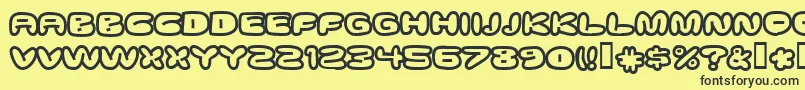 ghostmeat Font – Black Fonts on Yellow Background