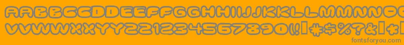 ghostmeat Font – Gray Fonts on Orange Background