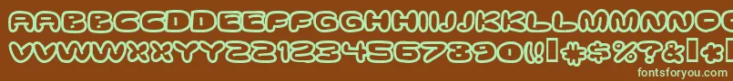 ghostmeat Font – Green Fonts on Brown Background