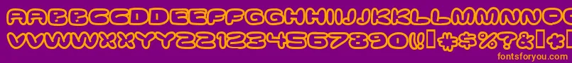 ghostmeat Font – Orange Fonts on Purple Background