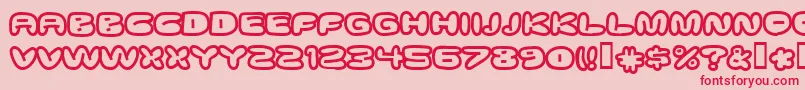 ghostmeat Font – Red Fonts on Pink Background