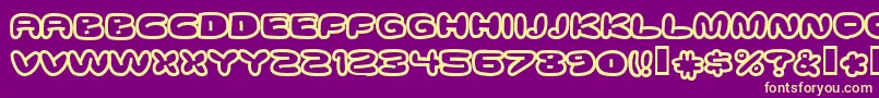 ghostmeat Font – Yellow Fonts on Purple Background