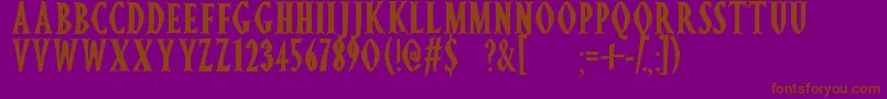 Ghostz Font – Brown Fonts on Purple Background