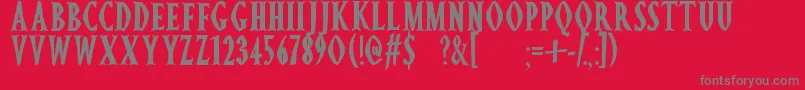 Ghostz Font – Gray Fonts on Red Background