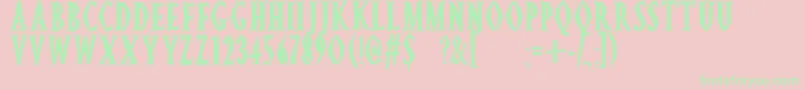 Ghostz Font – Green Fonts on Pink Background